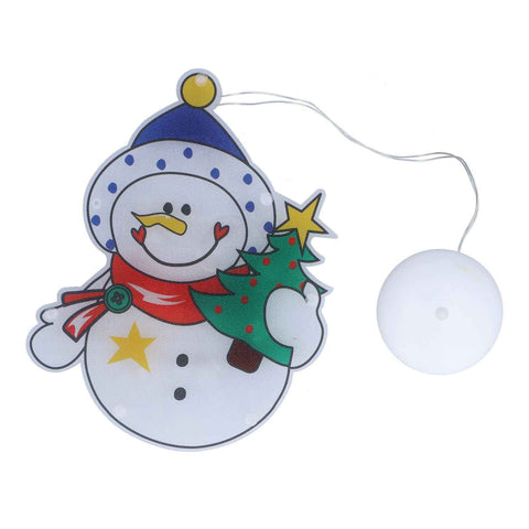 Christmas Snowman LED Window Light Battery Powered Hanging Light with Suction Cup for Christmas Tree Party Room In Australia - Darrahopens