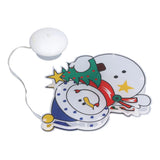 Christmas Snowman LED Window Light Battery Powered Hanging Light with Suction Cup for Christmas Tree Party Room