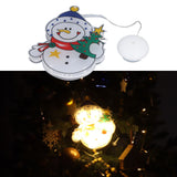 Christmas Snowman LED Window Light Battery Powered Hanging Light with Suction Cup for Christmas Tree Party Room In Australia - Darrahopens