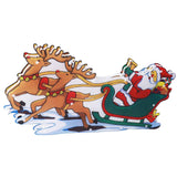 LED Christmas Light Sled Santa Claus Pattern Window Hanging Lamp Battery Powered with Suction Cup Festival Decoration In Australia - Darrahopens