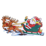 LED Christmas Light Sled Santa Claus Pattern Window Hanging Lamp Battery Powered with Suction Cup Festival Decoration In Australia - Darrahopens