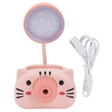 LED Table Lamp Folding Eye Protection Reading Light with Pen Holder Pencil Sharpener USB ChargingPink In Australia - Darrahopens