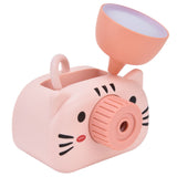 LED Table Lamp Folding Eye Protection Reading Light with Pen Holder Pencil Sharpener USB ChargingPink