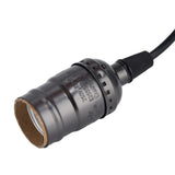 Chandelier Lamp Holder 110V to 240V Retro Ceiling Hanging Light Bulb Socket BasePearl Black