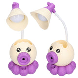 LED Desk Lamp Octopus Shaped Foldable Multifunctional Warm White Light USB Charging Cute Desk LampYellow