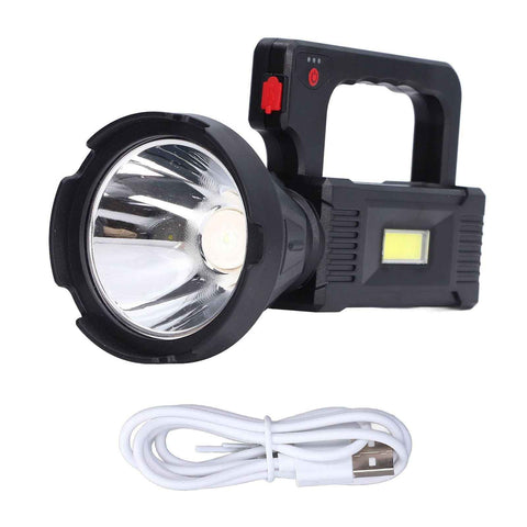 Spotlight Flashlight USB Charging Dual Light Source Smart Battery Display Multi Speed Mode Flash Light In Australia - Darrahopens