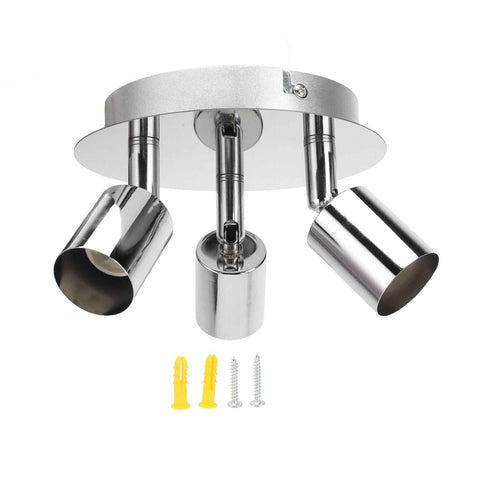 Lamp Holder 3 Head Circle Shape Modern Simple GU10 Base Flexible Rotation Light Holder for Bedroom 85‑265V In Australia - Darrahopens