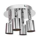 GU10 Lamp Holder 4 Head Ceiling Light Base Adjustable Lamp Holder for Bedroom Kitchen 85‑265V