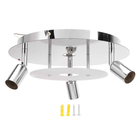 GU10 Household Ceiling Lamp 3 Heads Round Ceiling Lamp Modern Ceiling Light for Bedroom Living Room 85‑265V In Australia - Darrahopens