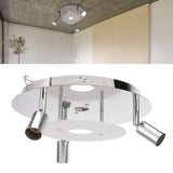 GU10 Household Ceiling Lamp 3 Heads Round Ceiling Lamp Modern Ceiling Light for Bedroom Living Room 85‑265V
