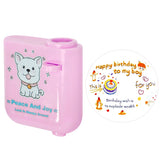 Happy Birthday Projector Mini Birthday Projection Lamp Portable Kids Projection Light for HouseholdRound 2 Pink In Australia - Darrahopens