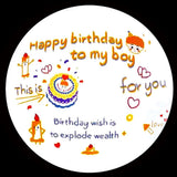 Happy Birthday Projector Mini Birthday Projection Lamp Portable Kids Projection Light for HouseholdRound 2 Pink In Australia - Darrahopens