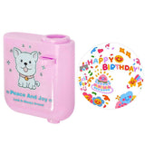 Happy Birthday Projector Mini Birthday Projection Lamp Portable Kids Projection Light for HouseholdRound 3 Pink In Australia - Darrahopens