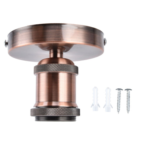 Vintage E26 E27 Lamp Socket Ceiling Lamp Holder with Accessories for Kitchen Bedroom Living Room 100‑240VAntique Red In Australia - Darrahopens