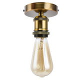 Vintage E26 E27 Lamp Socket Ceiling Lamp Holder with Accessories for Kitchen Bedroom Living Room 100‑240VAntique Gold