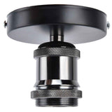 Vintage E26 E27 Lamp Socket Ceiling Lamp Holder with Accessories for Kitchen Bedroom Living Room 100‑240VBlack