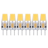 6PCS GY6.35 Bulb 5W AC DC12V COB Light Bulb Energy Saving Silicone Ceiling Lamp Bulb for Living Room