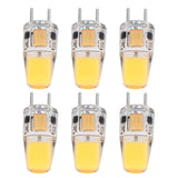 6PCS GY6.35 Bulb 5W AC DC12V COB Light Bulb Energy Saving Silicone Ceiling Lamp Bulb for Living Room