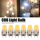6PCS GY6.35 Bulb 5W AC DC12V COB Light Bulb Energy Saving Silicone Ceiling Lamp Bulb for Living Room