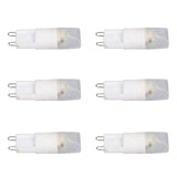 6pcs G9 LED Bulb Energy Saving General Standard Interface 360° Heat Dissipation Cold White Light Bulbs 220V 2W