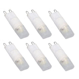 6pcs G9 LED Bulb Energy Saving General Standard Interface 360° Heat Dissipation Cold White Light Bulbs 220V 2W