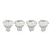 4PCS MR11 12LED Light Bulb 2W 300LM Spot Light Bulb Double Pin Base Landscape Light BulbWarm White 3000K