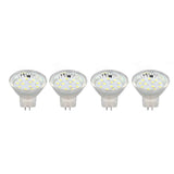 4PCS MR11 12LED Light Bulb 2W 300LM Spot Light Bulb Double Pin Base Landscape Light BulbCold White 6000K