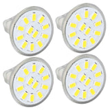 4pcs/set MR11 LED Spot Light Bulb with Dual Needle Base 360° Heat Dissipation 3W 12 LEDs Lamp BulbWarm White