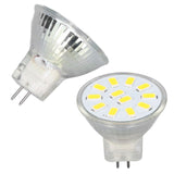 4pcs/set MR11 LED Spot Light Bulb with Dual Needle Base 360° Heat Dissipation 3W 12 LEDs Lamp BulbWarm White