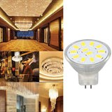 4pcs/set MR11 LED Spot Light Bulb with Dual Needle Base 360° Heat Dissipation 3W 12 LEDs Lamp BulbWarm White