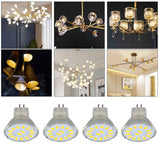 4PCS 15LED MR11 Light Bulb 5W 500LM Double Pin Base Landscape Spot Light Bulb for Living RoomWarm White