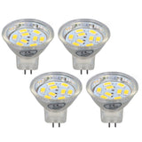 4Pcs MR11 LED Bulb 3W 300lm Bulb with 9 Beads Double Pin Base for Spotlight Landscape LampWarm White Light