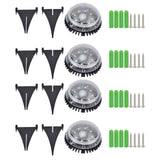 4 Pack Solar Garden Lights 8 LED Outdoor Ground Lights for Sidewalk Yard Lawn Patio Pathway Walkway BackyardWhite Light In Australia - Darrahopens