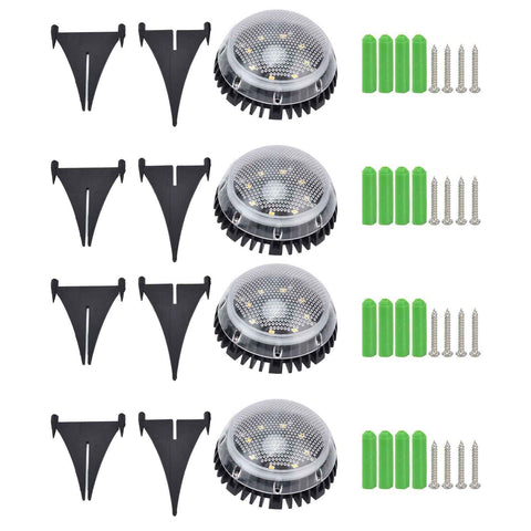 4 Pack Solar Garden Lights 8 LED Outdoor Ground Lights for Sidewalk Yard Lawn Patio Pathway Walkway BackyardWhite Light In Australia - Darrahopens