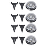 4 Pack Solar Garden Lights 8 LED Outdoor Ground Lights for Sidewalk Yard Lawn Patio Pathway Walkway BackyardWhite Light
