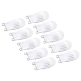 10pcs G9 Bulb Dimmable 2W 500lm G9 LED Bulb 30W Halogen Equivalent for Chandelier Ceiling Light Wall Lamp 220VWhite Light