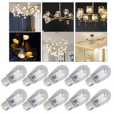 10PCS LED E12 Light Bulb Glass Small Ceiling Lamp Bulb 500LM Wall Lamp Bulb for Bedroom Office 220V