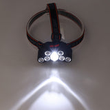 LED Headlamp 7 Lamp Beads High Brightness 4 Mode Waterproof USB Charging Head Band Light for Camping Maintenance