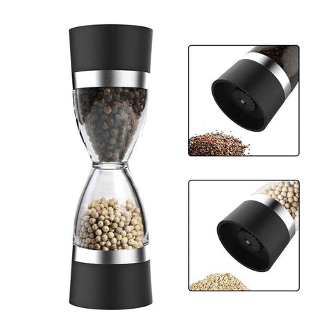 Stainless Steel Salt and Pepper Grinder Set 2 In 1 Seasoning Tank with Adjustable Grind Size In Australia - Darrahopens