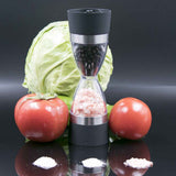 Stainless Steel Salt and Pepper Grinder Set 2 In 1 Seasoning Tank with Adjustable Grind Size In Australia - Darrahopens