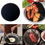 2 Pack 24cm Round Non Stick High Temperature Pan Frying Pan Liner Sheet Cooking Wok Sheet Pad for Kitchen BBQ Baking In Australia - Darrahopens