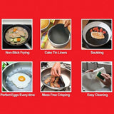 2 Pack 24cm Round Non Stick High Temperature Pan Frying Pan Liner Sheet Cooking Wok Sheet Pad for Kitchen BBQ Baking In Australia - Darrahopens