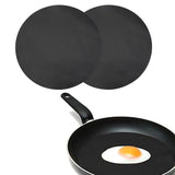 2 Pack 24cm Round Non Stick High Temperature Pan Frying Pan Liner Sheet Cooking Wok Sheet Pad for Kitchen BBQ Baking