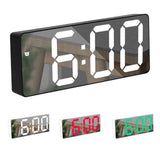 LED Digital Alarm Clock with Voice Control and Temperature Display Bedside Clock Adjustable Brightness Mirror Alarm In Australia - Darrahopens