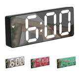 LED Digital Alarm Clock with Voice Control and Temperature Display Bedside Clock Adjustable Brightness Mirror Alarm In Australia - Darrahopens