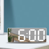 LED Digital Alarm Clock with Voice Control and Temperature Display Bedside Clock Adjustable Brightness Mirror Alarm In Australia - Darrahopens