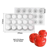 Christmas Eve 15 Cavity Apple Design Silicone Cake Molds Chocolate Mousse Pastry Bakeware Moulds Kitchen Dessert Baking Tools In Australia - Darrahopens
