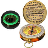 Luminous Compass Dad To Son Enjoy The Ride Gift for Camping Outdoor Activities Navigation Tool In Australia - Darrahopens