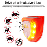 Solar Sound and Light Alarm Motion Sensor 110DB Sound Alert LED Flash Warning Strobe Security Alarm System for House Farm Villa In Australia - Darrahopens