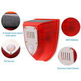 Solar Sound and Light Alarm Motion Sensor 110DB Sound Alert LED Flash Warning Strobe Security Alarm System for House Farm Villa In Australia - Darrahopens